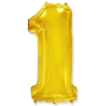 Фольгированные шары № 2003 - 800 рублей. Описание: фольгированный воздушный шар с гелием № 2003 Цифра 1 золото